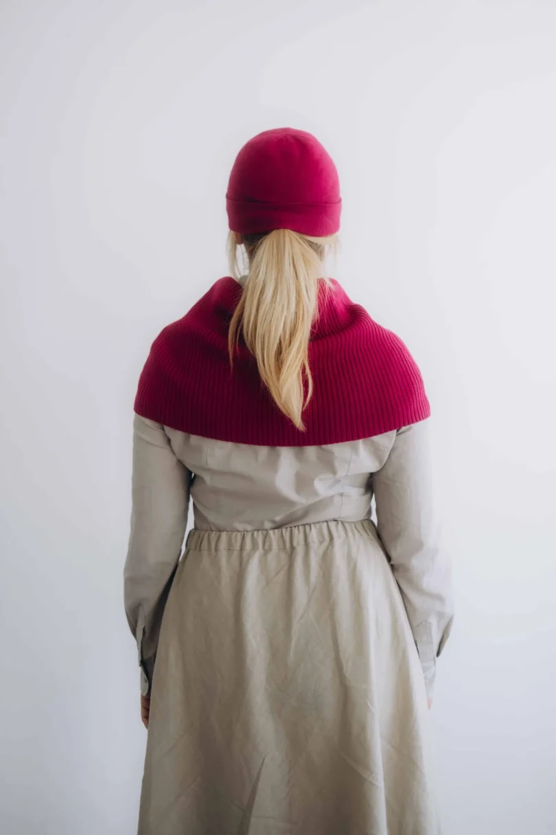 Dámske oblečenie dvojset INGEBORG cyklámenový – zadný pohľad.