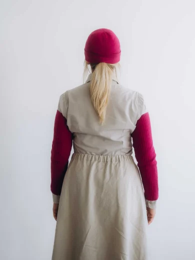 Dámske oblečenie dvojset RAGBBORG cyklámenový – zadný pohľad.