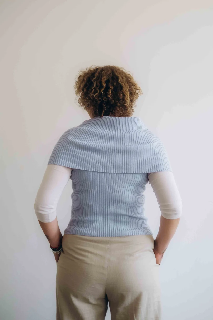 Dámske oblečenie dvojset RAGNILD bledomodrý – zadný pohľad