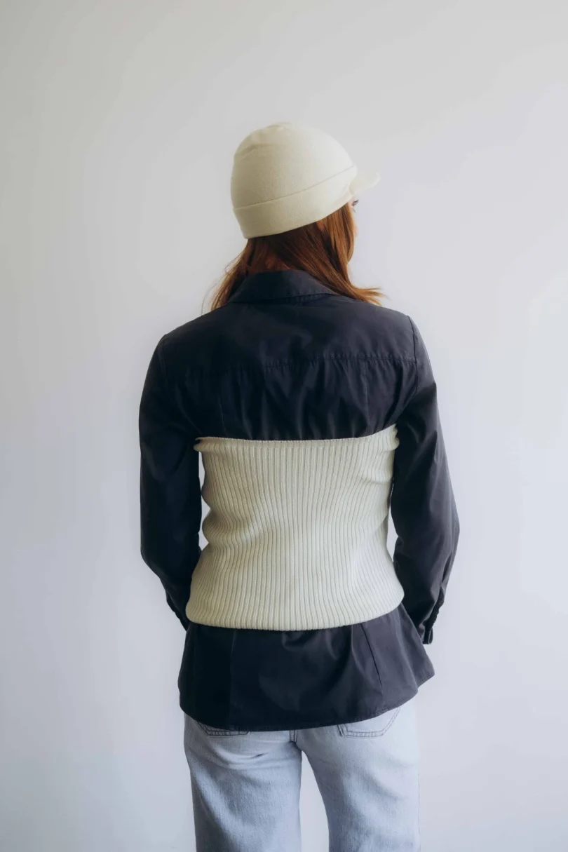 Dámske oblečenie dvojset MAGNHILD krémovo-vanilkový – zadný pohľad.