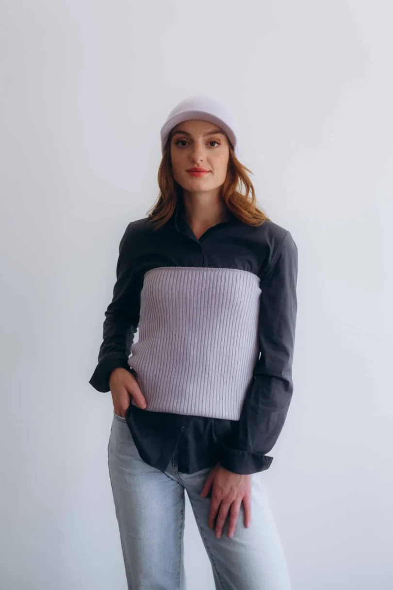 Dámske oblečenie dvojset MAGNHILD bledofialový orgovánový – čiapka a driekovník TATTJA.