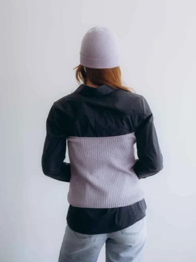 Dámske oblečenie dvojset MAGNHILD bledofialový orgovánový – zadný pohľad.