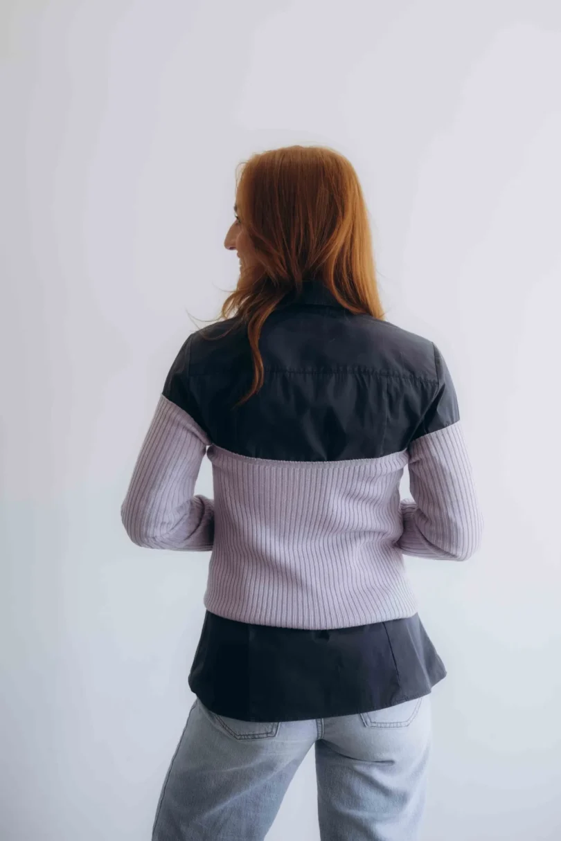 Dámske oblečenie dvojset SIGHRITH bledofialový orgovánový – pohľad zozadu