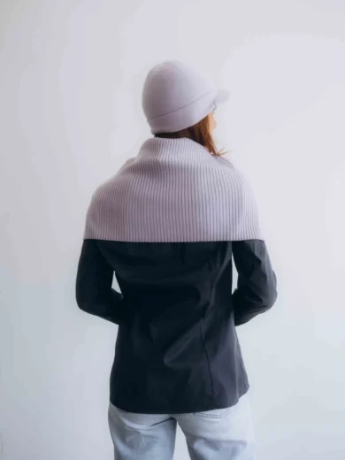 Dámske oblečenie dvojset INGEBORG bledofialový orgovánový – čiapka a nákrčník TATTJA.