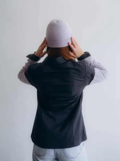 Dámske oblečenie dvojset RAGBBORG bledofialový orgovánový – zadný pohľad.