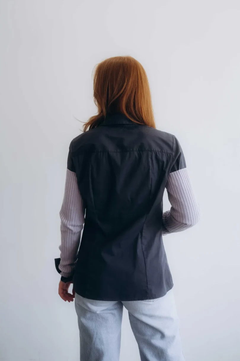 Dámske oblečenie rukávniky KATJA bledofialové orgovánové – zadný pohľad.