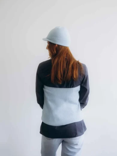 Dámske oblečenie dvojset MAGNHILD bledotyrkysový – pletený driekovník a čiapka TATTJA