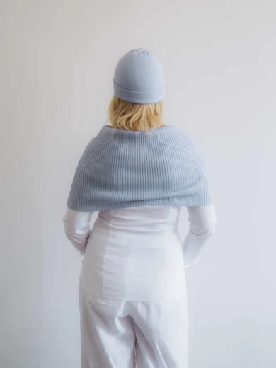 Dámske oblečenie dvojset INGEBORG bledomodrý – zadný pohľad.