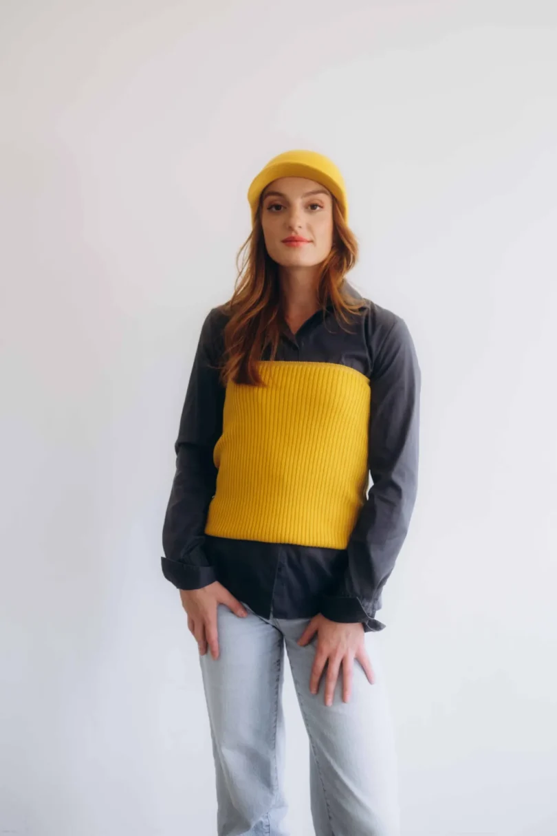 Dámske oblečenie dvojset MAGNHILD horčicovo-žltý – čiapka a driekovník TATTJA.