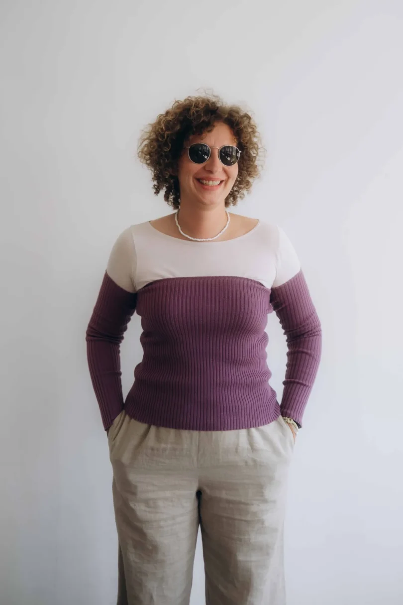 Dámske oblečenie dvojset SIGHRITH tmavofialový – pohľad spredu