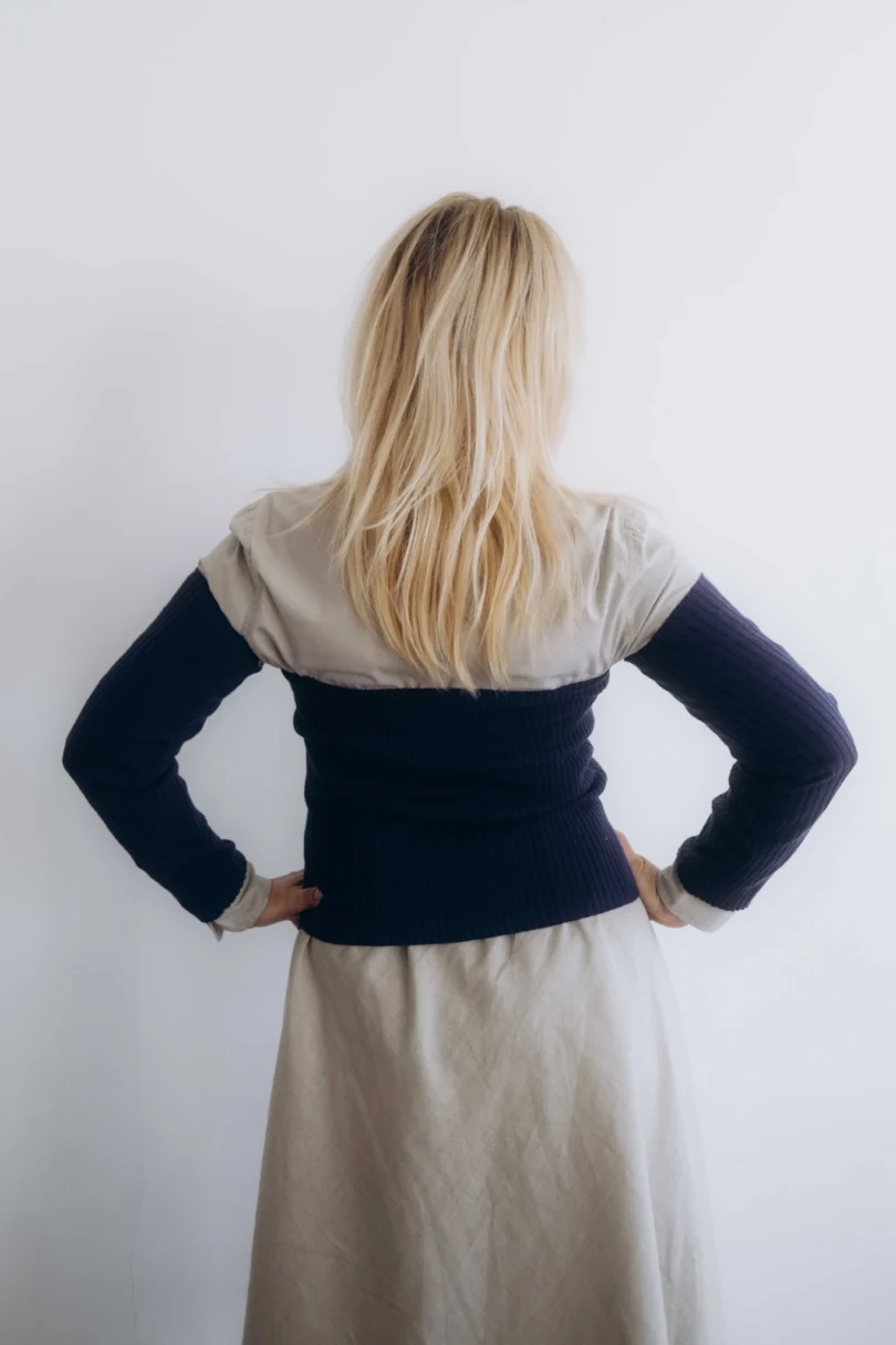 Dámske oblečenie dvojset SIGHRITH tmavomodrý – pohľad zozadu