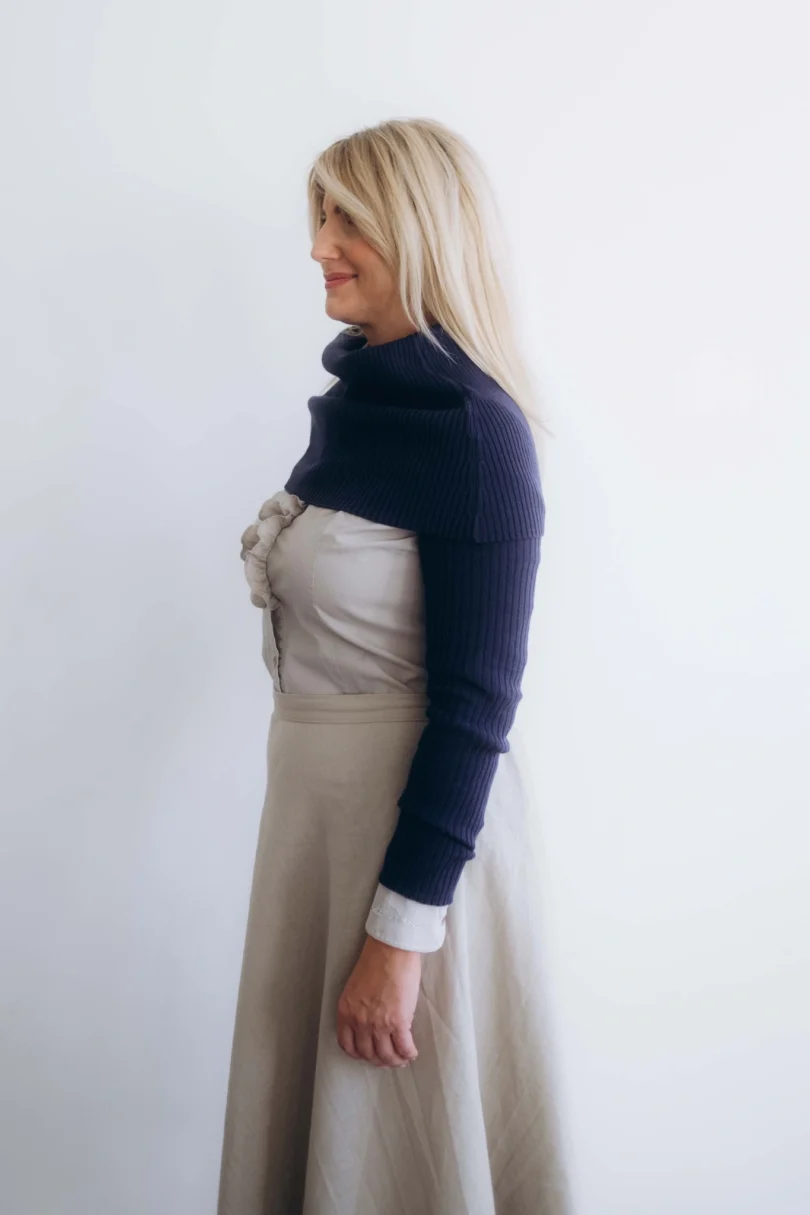 Dámske oblečenie dvojset RIGMOR tmavomodrý – bočný pohľad