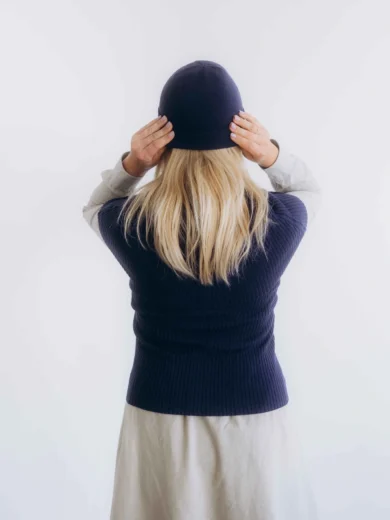 Dámske oblečenie trojset SOLVEJ tmavomodrý – pohľad zozadu