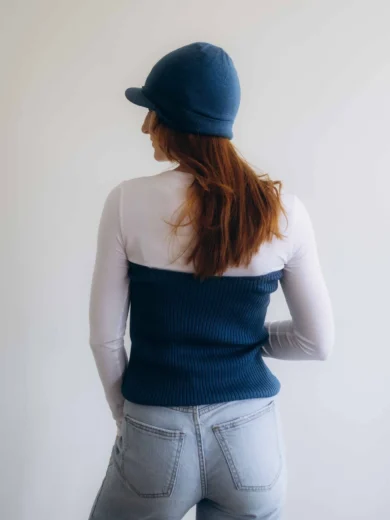 Dámske oblečenie dvojset MAGNHILD tmavotyrkysový – zadný pohľad.