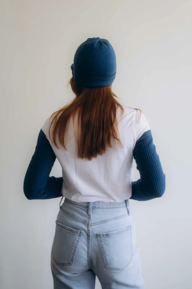 Dámske oblečenie dvojset RAGBBORG tmavotyrkysový – zadný pohľad.